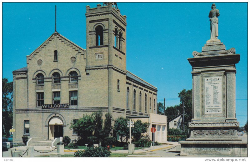 Cenotaph & Town Hall , DAUPHIN , Manitoba , Canada , 50-60s