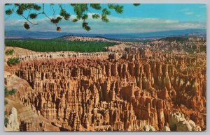 State View~Air View Magic City of Spires Bryce Canyon Park Utah~Vintage Postcard