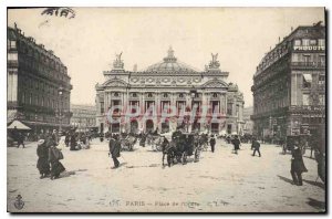 Old Postcard Paris Opera Square