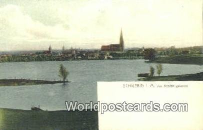 Schwerin I M Germany, Deutschland Postcard Von Norden gesehen Schwerin Von No...