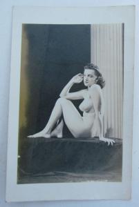 RPPC VINTAGE PHOTO POSTCARD NAKED GIRL WOMAN risque erotic