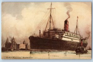 Bermuda Postcard View of R.M.S Francora Cunard Line c1910 Posted Antique