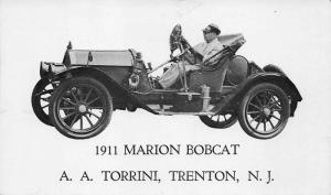 Trenton NJ 1911 Marion Bobcat with Driver A.A. Torrini Vintage Postcard