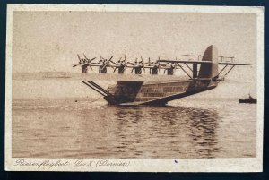 Mint Real Picture Postcard Dornier DOX Giant Seaplane 1929 Landed