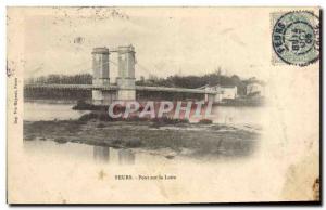 Old Postcard Bridge over the Loire Feurs