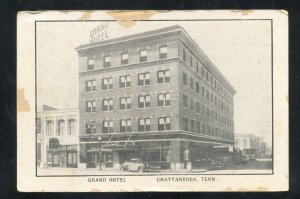 CHATTANOOGA TENNESSEE DOWNTOWN GRAND HOTEL OLD CARS VINTAGE POSTCARD