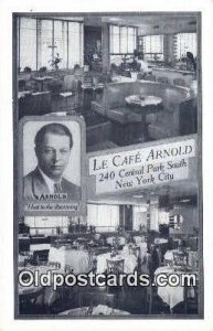 Le Cafe Arnold Restaurant, New York City, NYC USA Unused light wear