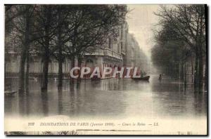 Old Postcard From Paris Inondatons Course Queen