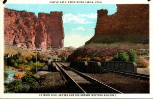 Utah Price River Canon Castle Gate On Main Line Of Denver & Rio Grande Wester...