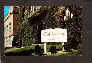 MA Clark University Library Geography Bldg Worcester Massachusetts Postcard MASS