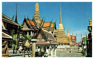 Thailand Temple of the Emerald Buddha in Bangkok Pan Am Airline Issued Postcard