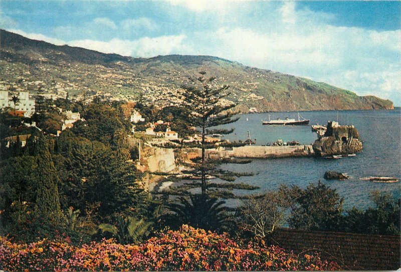 Portugal Postcard Madeira Funchal from the west hotel area picturesque view