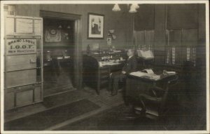 Manchester NH Grand Lodge Office Interior 1911 Real Photo Postcard G19