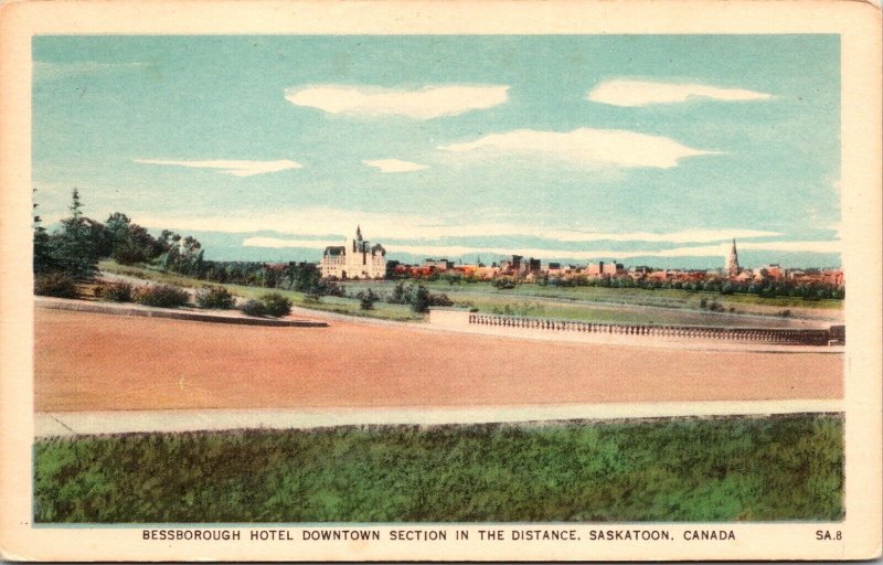 Bessborough Hotel Saskatoon Canada Postcard Valentine-Black Co