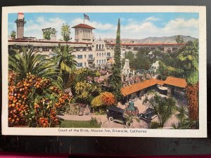 Vintage Postcard 1930-1945 Mission Inn, Court of  Birds, Riverside, California