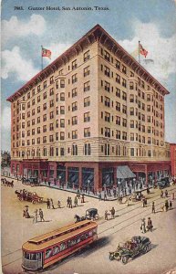 Gunter Hotel Streetcar San Antonio Texas postcard