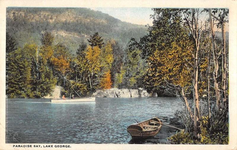 paradise lake george New York Antique Postcard L251