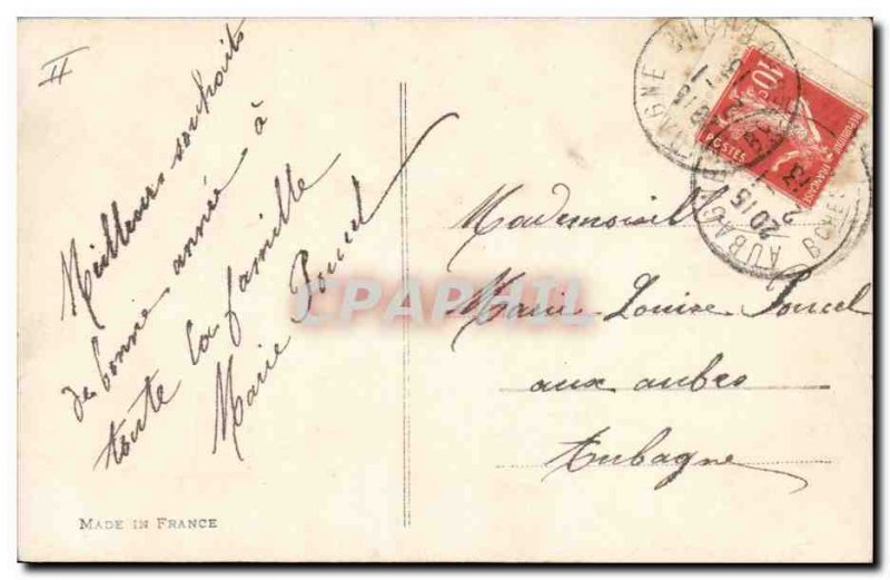 Old Postcard Fantasy Snowman Children