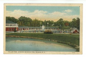 NC - Raleigh. Pullen Park, Swimming Pool ca 1936  (crease)