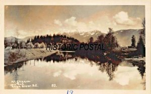 MT MOUNT CHEAM & HOPE RIVER BRITISH COLUMBIA CANADA~1940s REAL PHOTO POSTCARD