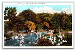 Boating in Garden Park Cleveland Ohio OH UNP WB Postcard R27