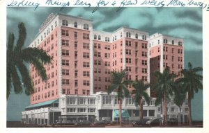 Vintage Postcard 1952 The Mcallister Miami's Biggest Schine Hotel Miami Florida