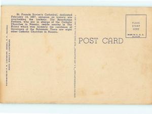 Vintage Post Card St Francis Xaviers Cathredral Nassau Bahamas  # 3737
