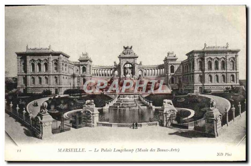 Old Postcard Marseille Longchamp Palace Museum of Fine Arts