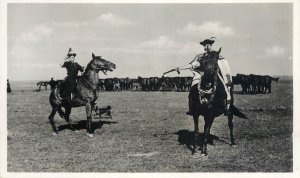 Hungary horsemen cowboy on the Hortobagy 1944 photo postcard