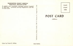 Vintage Postcard Washington County General Modern Hospital Hagerstown Maryland