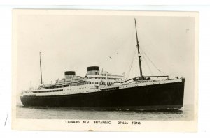 Cunard Line - MV Britannic  RPPC