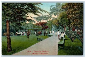 c1910 M-16 Zoological Gardens Manila Philippines Island PI Antique Postcard