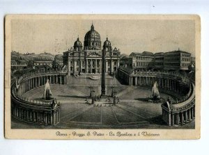 214223 ITALY ROMA VATICANO Poazza S Petro Vintage postcard