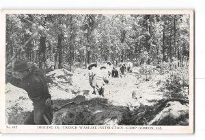 Camp Gordon Georgia GA Postcard 1940's World War II Trench Warfare Instruction