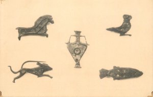 Fine art postcard gallo-romain jewelry Belgium and France
