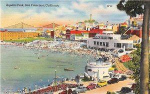 Aquatic Park SAN FRANCISCO, CA Polk Street & Van Ness c1940s Vintage Postcard