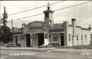 St. Saint Helens WA Fire Department Real Photo Postcard