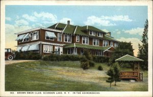 Schroon Lake New York NY Swan Lake Club c1920 Postcard