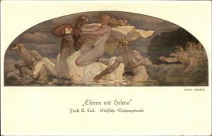 Mythology Chiron mit Helena Centaur Nude Woman Prof. Georgi c1910 Postcard
