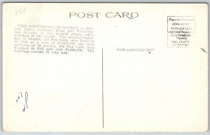 New York City NY c1915 Postcard Whitehall Building