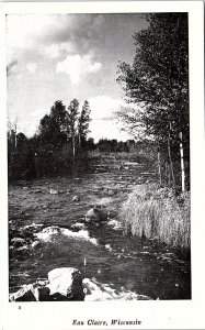 Postcard WATER SCENE Eau Claire Wisconsin WI AI5328