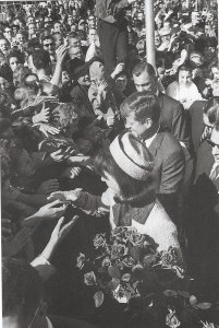 US President John F Kennedy & First Lady Jacqueline at Dallas Airport