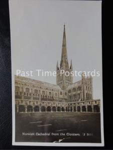 c1910 RP - Norwich Cathedral from the Cloisters