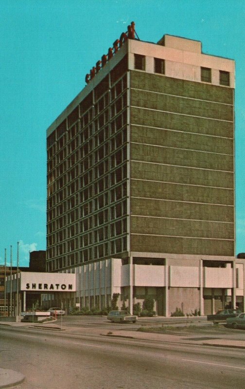 Vintage Postcard Sheraton Motor Hotel Fort Wayne Indiana Car