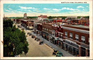 Postcard Birds Eye View of Columbus, Nebraska