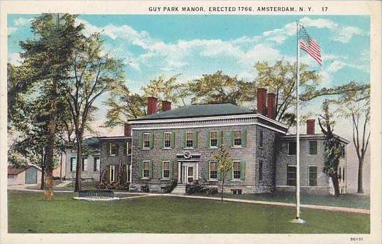 New York Amsterdam Guy Park Manor Erected 1766