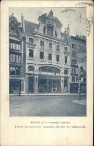 Geneve Switzerland Badan & Co Soieries c1910 Postcard