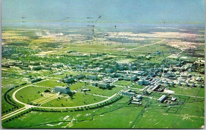 Aerial View Texas A & M Campus College Station,TX Brazos County Texas Vintage