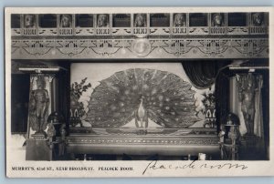 c1910's Egyptian Restaurant Peacock Room New York City NY RPPC Photo Postcard
