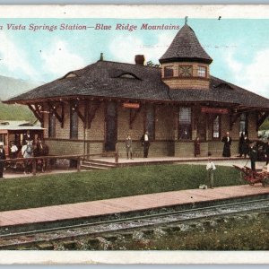 c1910s Pen Mar, PA MD Buena Vista Springs Railway Station Train Depot Coach A189